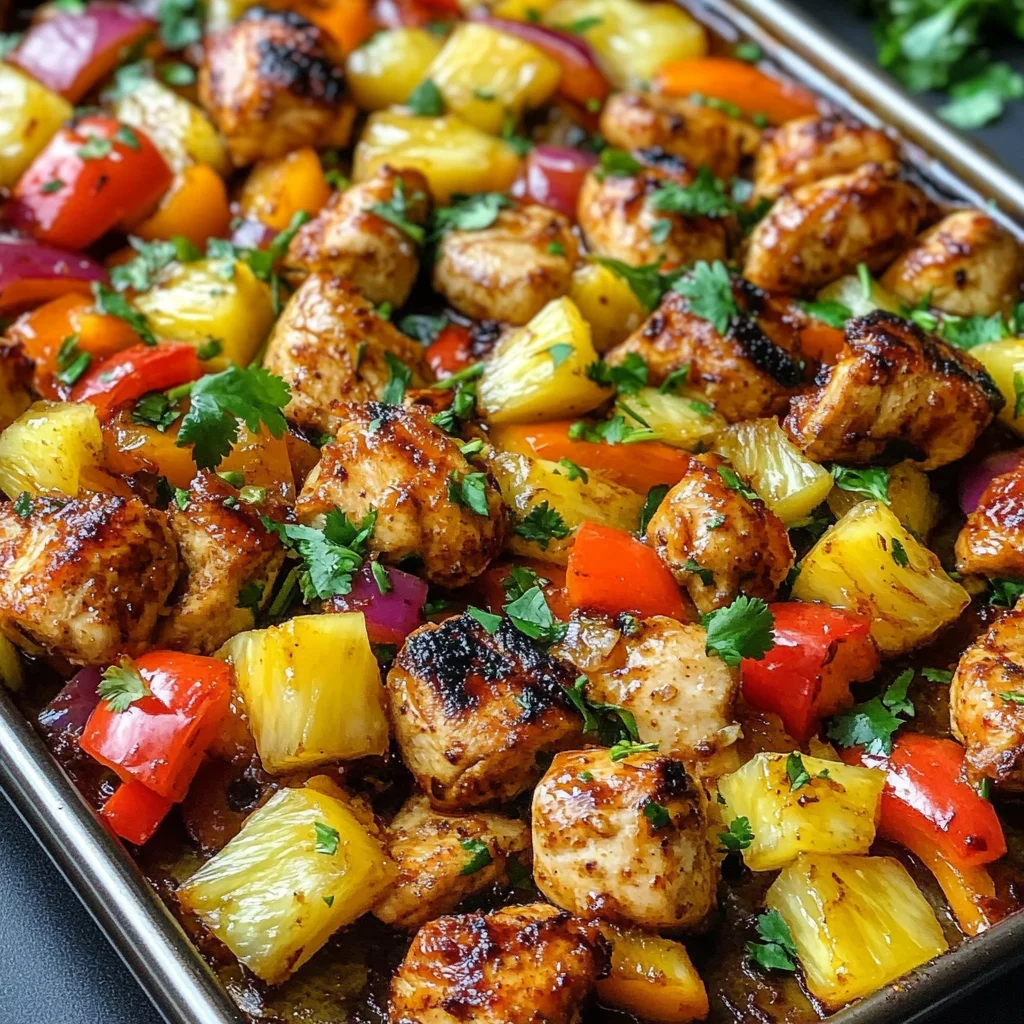 Hawaiian Chicken Sheet Pan Meal (Whole30, Paleo, Low Carb)