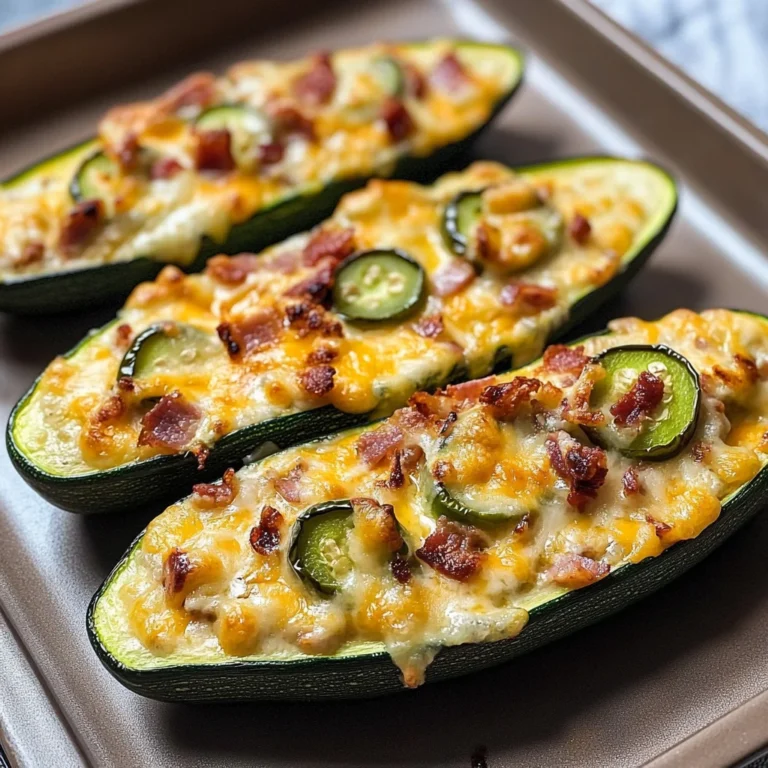 Jalapeno Popper Zucchini Boats