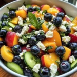 Blueberry Peach Feta Salad