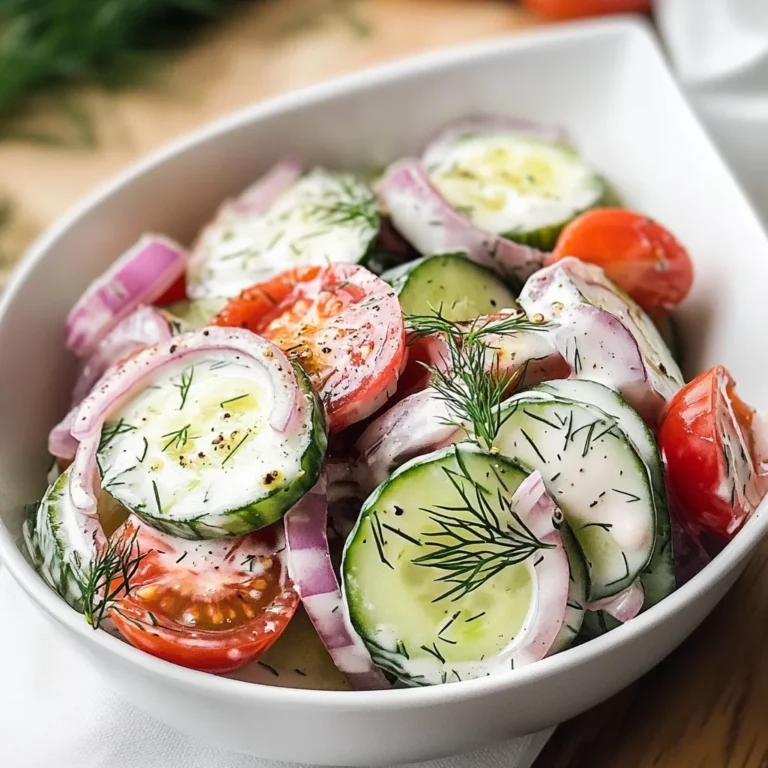Creamy Cucumber Tomato Salad