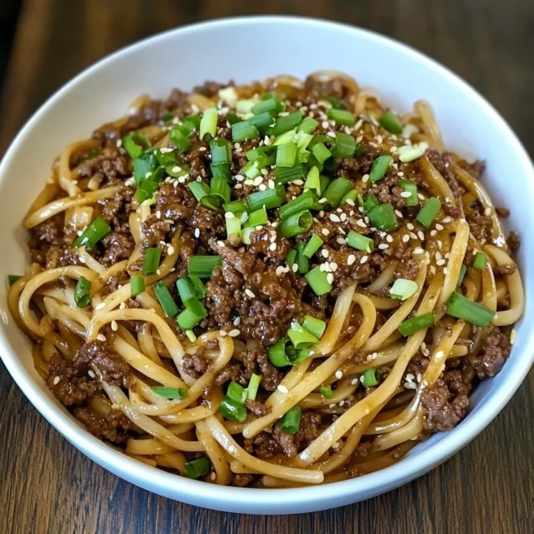 Easy Mongolian Ground Beef Noodles