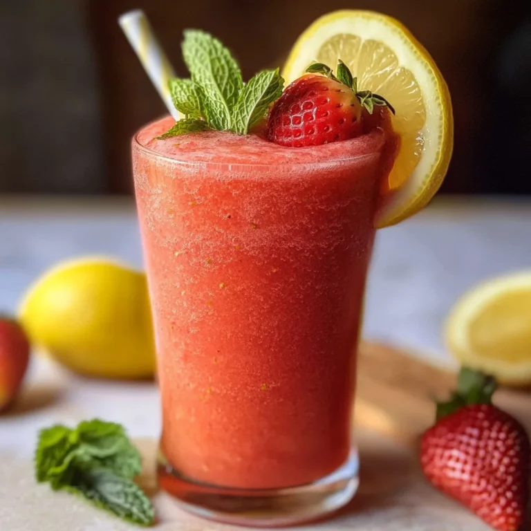 Frozen strawberry lemonade