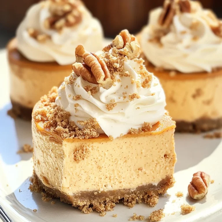 No Bake Pumpkin Mini Cheesecakes