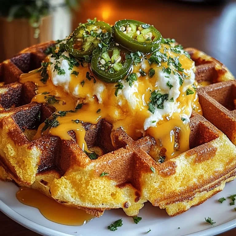Cheddar Jalapeño Cornbread Waffles