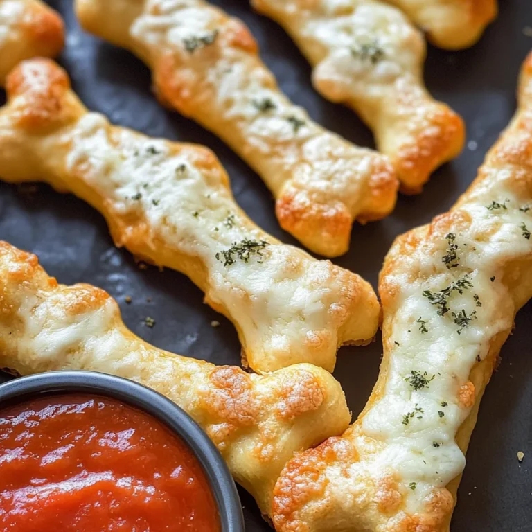 Cheesy Halloween Breadstick Bones