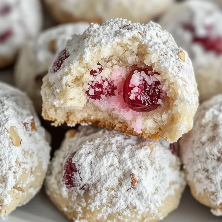 Cherry Snowball Cookies