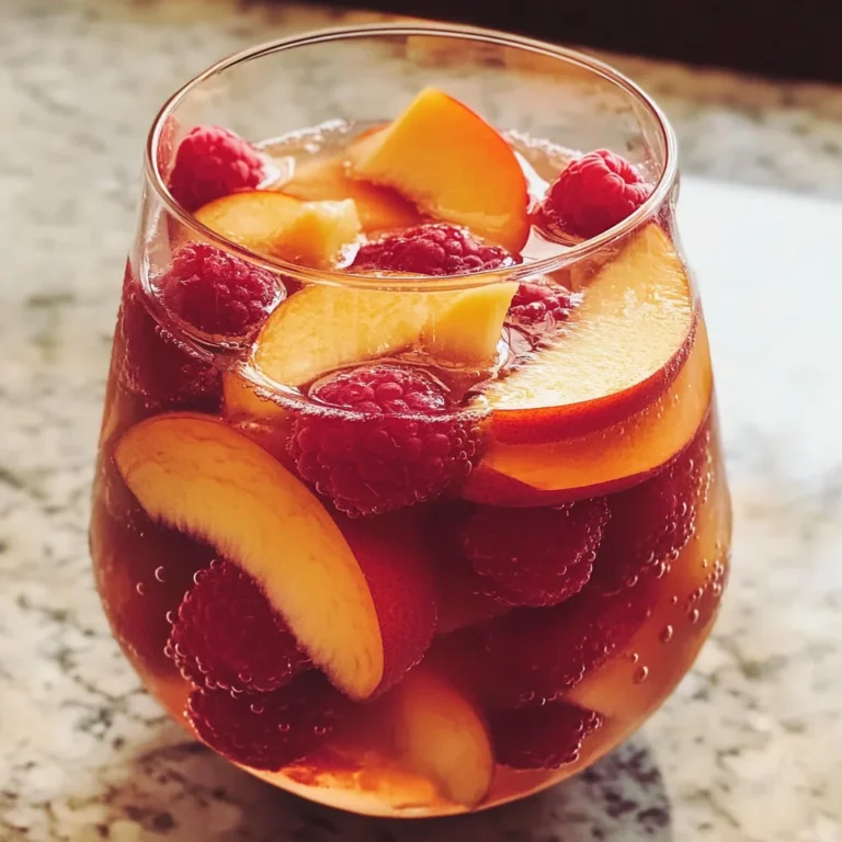 Chilled Peach Moscato Sangria