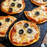 Easy Mini Halloween Pizzas