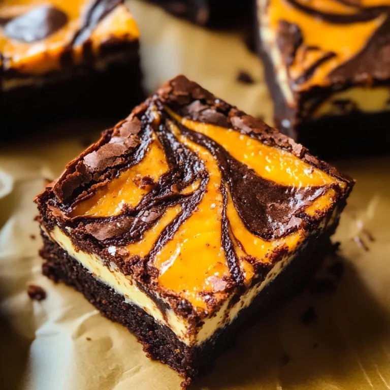 Halloween Cream Cheese Swirl Brownies