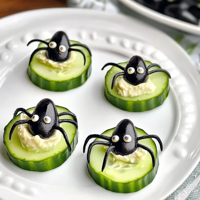 Keto Spider Cucumber Appetizer Bites