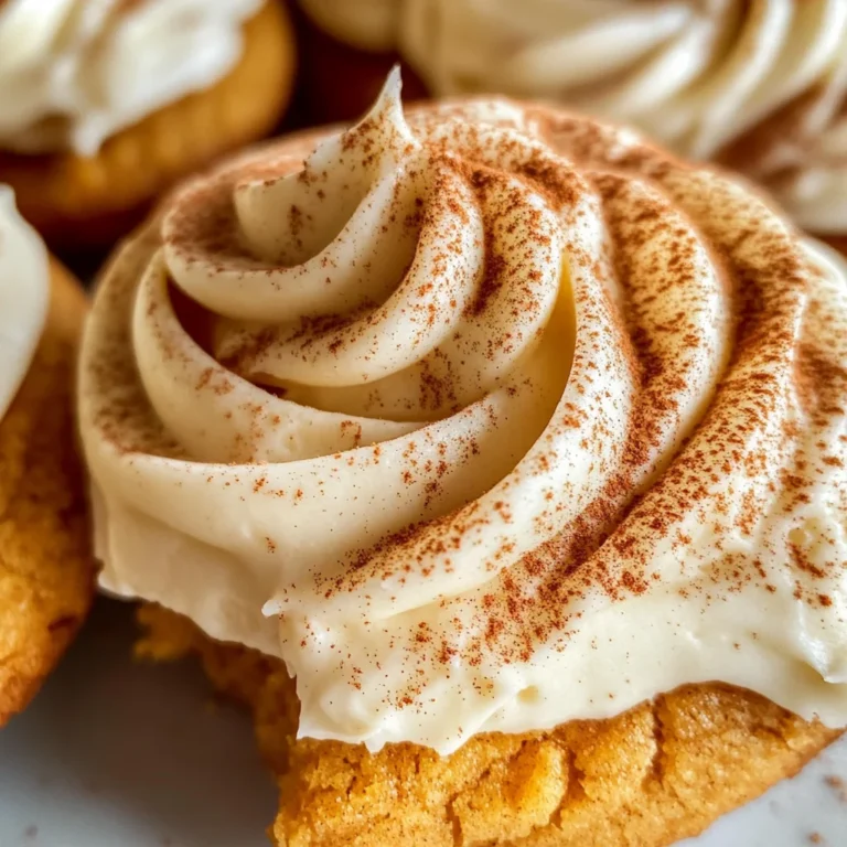 Pumpkin Cookies with Cream Cheese Frosting