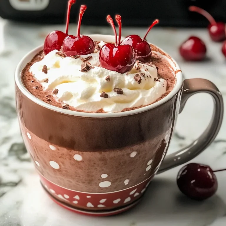 Slow Cooker Chocolate Covered Cherry Hot Chocolate
