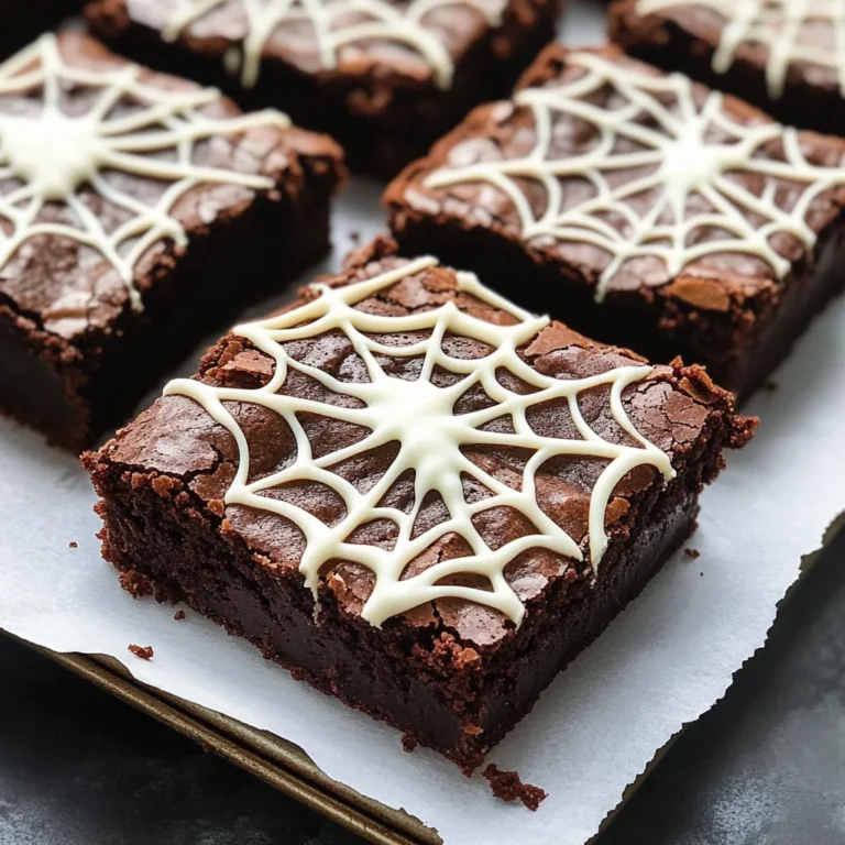 Spider Web Brownies