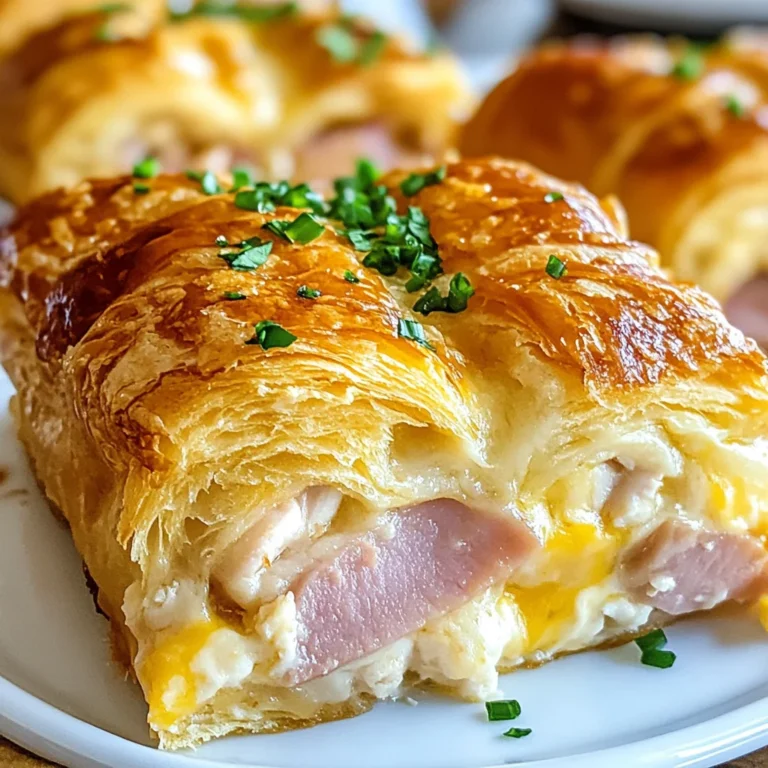 chicken chicken ham and Cheese Croissant Breakfast Casserole