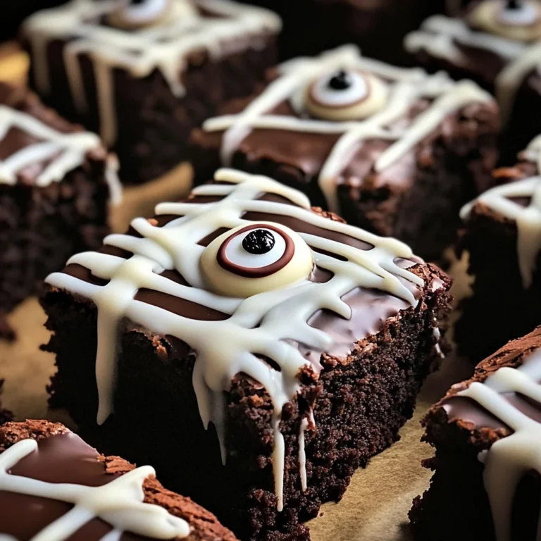spooky mummy brownies